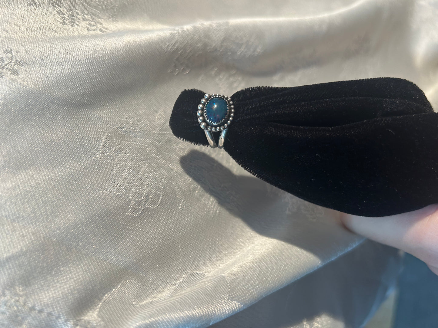 Dragon Egg Opal Raindrop Ring