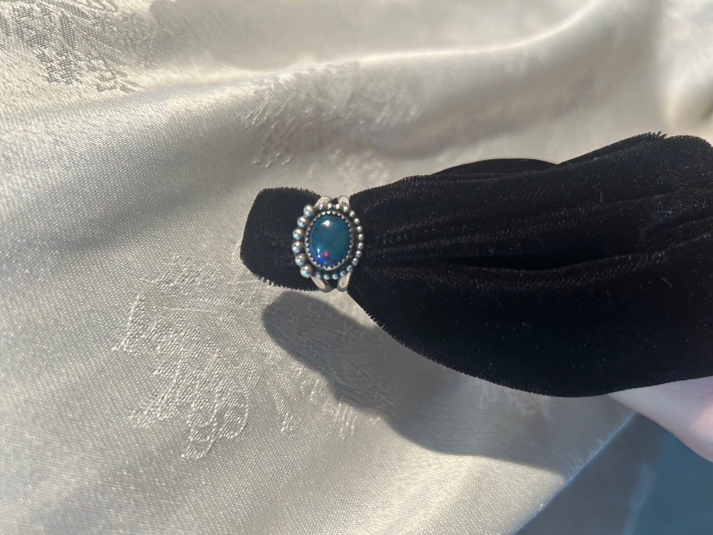 Dragon Egg Opal Raindrop Ring