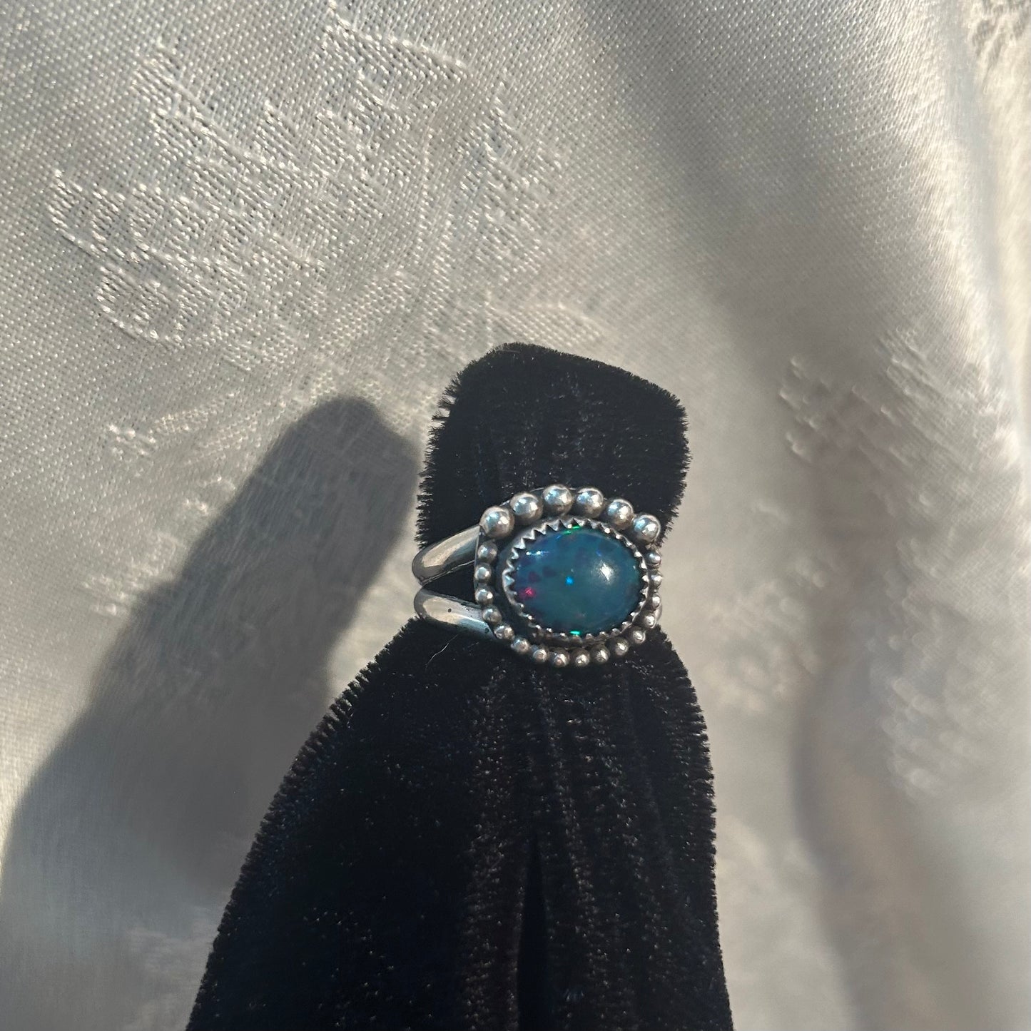 Dragon Egg Opal Raindrop Ring
